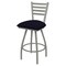 Holland Bar Stool Co 25" Swivel Counter Stool, Nickel Finish, Canter Twilight Seat X410 - alternate 1